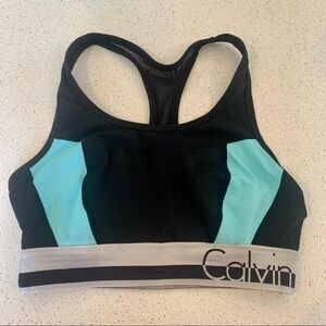 Calvin Klein performance sports bra Racerback blue black medium